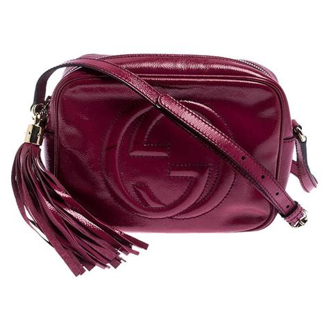 gucci patent leather disco bag